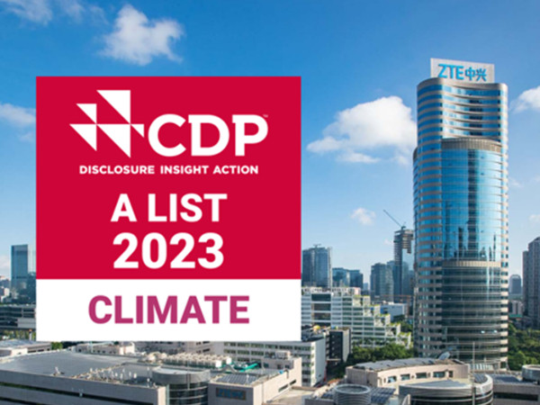 ZTE makes CDP A-List for its leading climate action